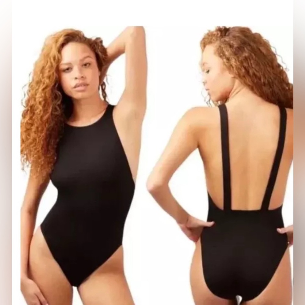 ANDIE The Montauk‎ Flat Black One Piece Swimsuit Size M